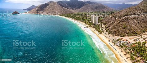 Panoramic Aerial View Of Cata Bay Caribbean Sea Venezuela Stock Photo ...