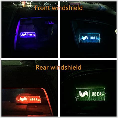 Uber Lyft Logo Glow Led Light Sign Decal Sticker With Remote Control