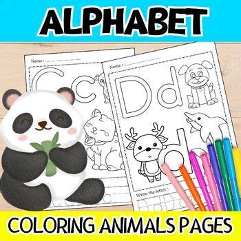 Alphabet Activities Worksheets - ABC Coloring animals Pages - Letter ...