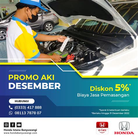 Promo Aki Desember Honda Istana Banyuwangi Dealer Showroom Resmi