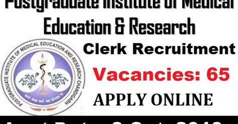 Pgimer Recruitment Govt Jobs In Chandigarh For Clerk