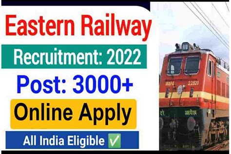 Eastern Railway Apprentice Recruitment 2022 For 2900 Apprentice Posts