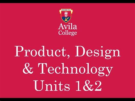 Introducing Product Design And Technology Units Youtube