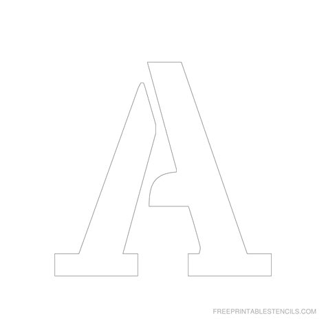 Free Printable 5 Inch Letter Stencils A-Z (Block Letters)