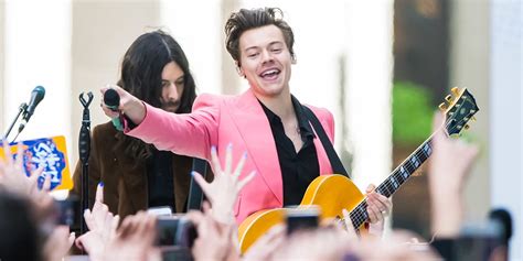 Heres Harry Styles In A Millennial Pink Suit