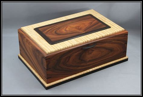 Bolivian Rosewood Curly Maple And Wenge Jewelry Box Wood Jewelry Box