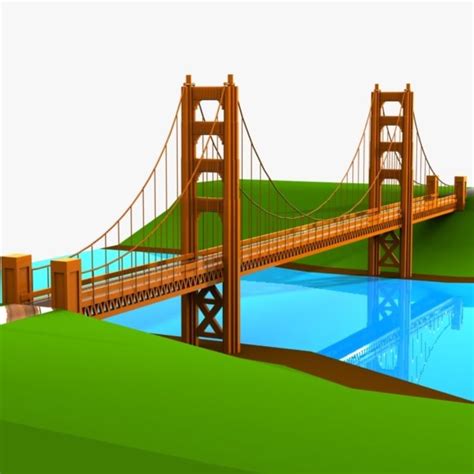 Puente De Dibujos Animados Modelo D Ds Fbx Max Unknown Obj