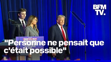 Présidentielle américaine le discours de Donald Trump revendiquant sa