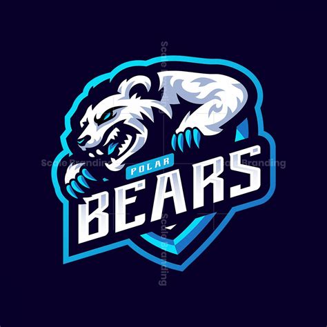 polar bears mascot logo scalebranding