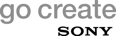 Go Create Sony Logo Black And White Brands Logos