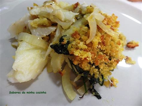 Bacalhau No Forno Espinafres Courgette E Broa Receita Petitchef