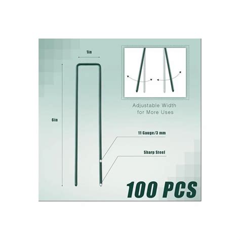 green garden stakes galvanized landscape staples  piece