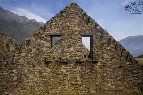 Ruins of Choquequirao. stock photo. Image of cloud, ancient - 265822692