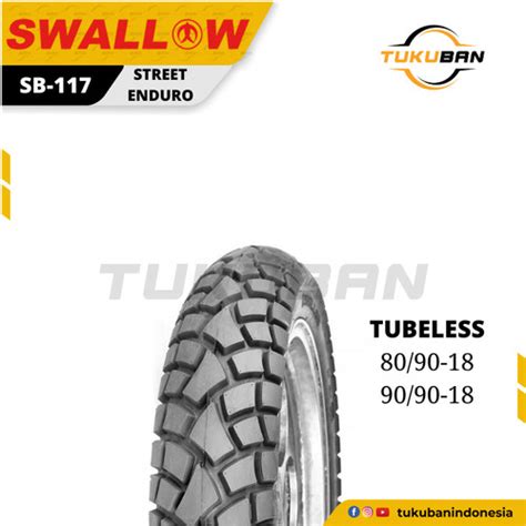 Jual Ban Luar Motor Swallow SB 117 STREET ENDURO Ring 18 Tubeless 80