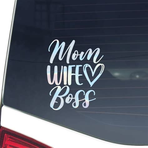 Wife Mom Boss Decal Etsy