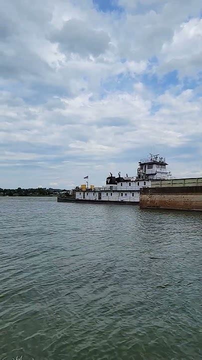 Barges Waiting To Go Through Markland Dam Youtube