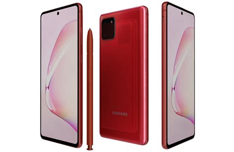 Samsung Galaxy Note10 Lite Aura Red 3d Model Cgtrader