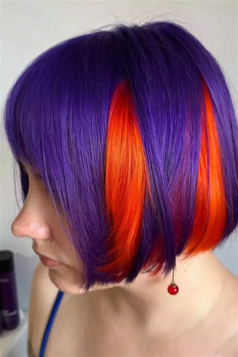 Color Blocking Hair The Ultimate Guide To Vibrant Hairstyles Hair Color Orange Peekaboo