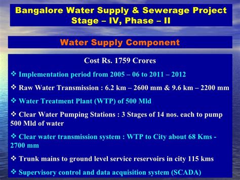 Bwssb Presentation Water Supply Realities Bnagalore