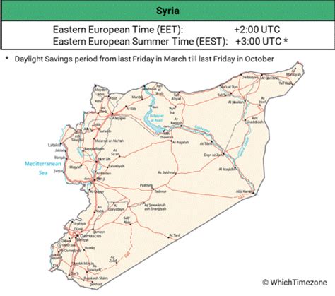 Syria Time Zone - WhichTimezone