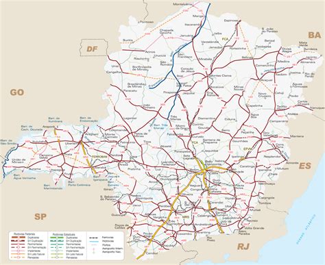 Mapa Rodoviário De Minas Gerais - 6