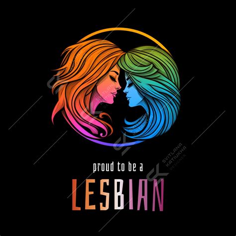 Proud To Be A Lesbian Pride Month Two LGBTQ Girls Lesbian Art Print Queer Art Lesbian Gift