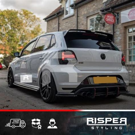 VW POLO MK5 6C 6R 2009 17 OETTINGER STYLE REAR SPOILER IN GLOSS BLACK