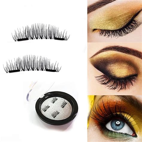 Magnetic Fake Eyelashes With Double Magnet Handmade 3D Magnetic Lashes