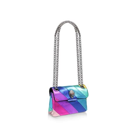 Mini Kensington S Bag Metallic Rainbow Stripe Mini Shoulder Bag By Kurt Geiger London Kurt