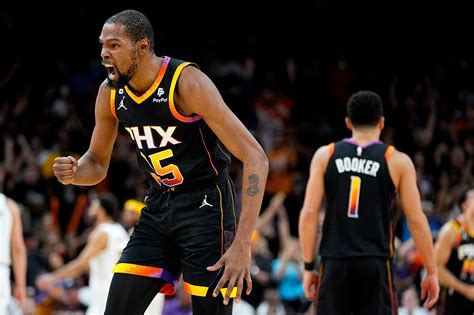 Kevin Durant Devin Booker Outduel Nikola Jokic As Suns Even Series