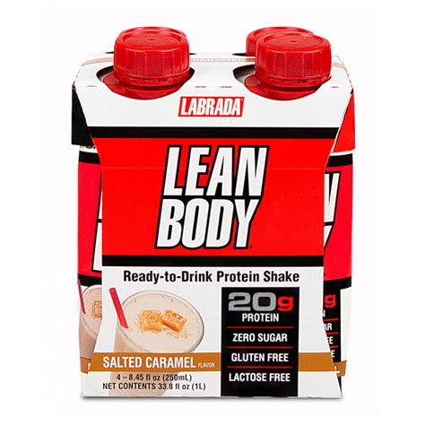 Labrada Lean Body Rtd Protein Shakes Salted Caramel 250ml X 16pack Natures Village