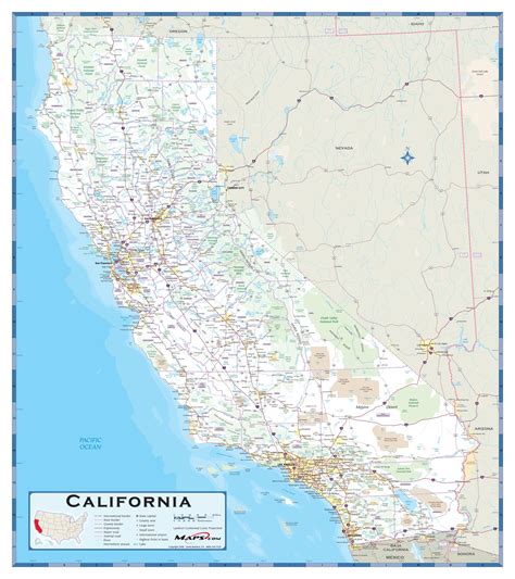 California Map With Highways – Topographic Map of Usa with States