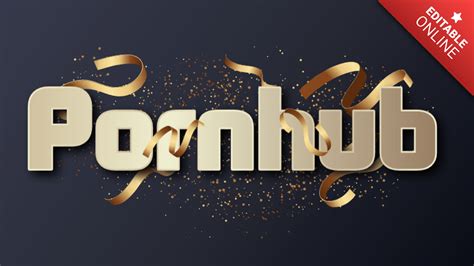 Pornhub Confetti Año Nuevo Fuente Editable Generador de Efectos de