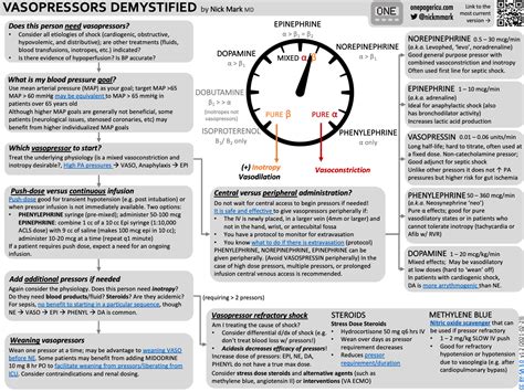 Vasopressors — ICU One Pager