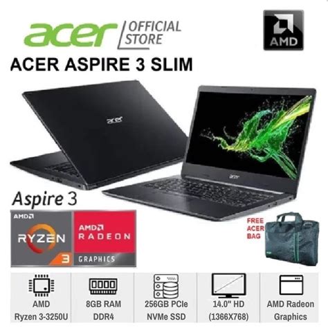 Jual Acer Aspire 3 Slim A314 22 Amd Ryzen 3 3250u 8gb 256gb Ssd Amd Radeon Graphics 14