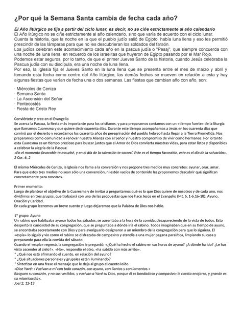 Por qué la Semana Santa cambia de fecha cada año - Cuenta la historia