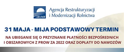 Agencja Restrukturyzacji I Modernizacji Rolnictwa Przypomina O