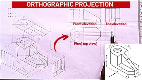 How To Transform Isometric To Orthographic First And Third Angle Projection Youtube