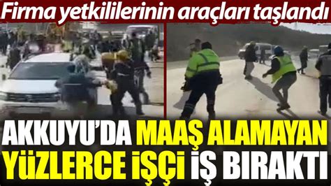 Akkuyuda maaş alamayan yüzlerce işçi iş bıraktı Firma yetkililerinin