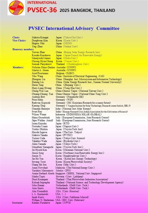 PVSEC 36 36th International Photovoltaic Science And Engineering