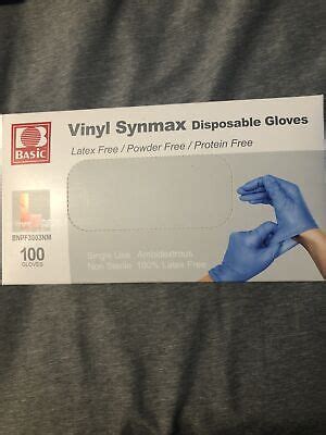 Synmax Basic Vinyl Exam Gloves Blue Large Box Of Ebay