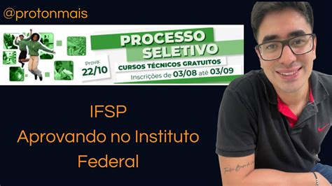 Saiu a inscrição do IFSP Saiba tudo Cronograma datas como