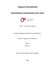 INFORME CURSO INTEGRADOR 2 Pdf TRABAJO INTEGRADOR UNIVERSIDAD