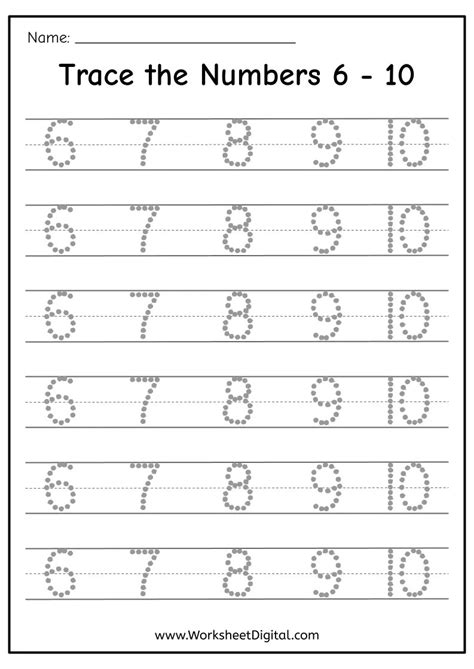 Number Count And Color 6 10 Worksheet Preschool Worksheets Kindergarten