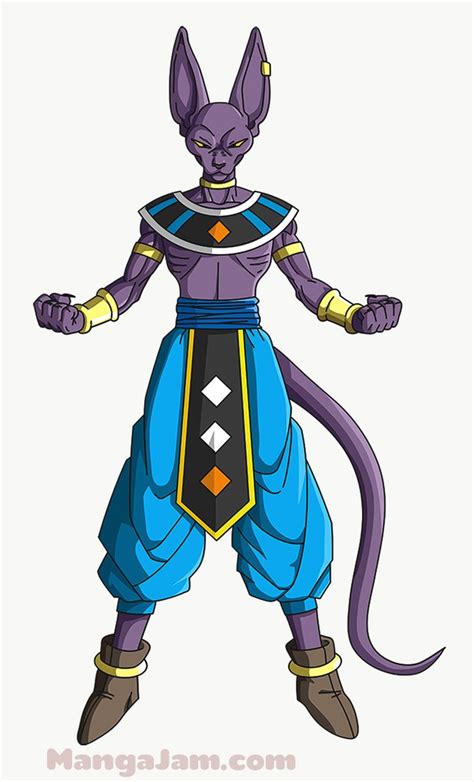 How To Draw Beerus From Dragon Ball Mangajam Dragon Ball Super