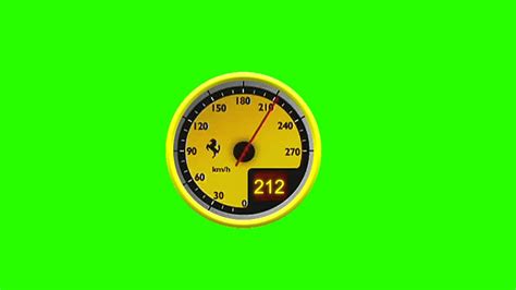 Speedometer Green Screen Animation Youtube