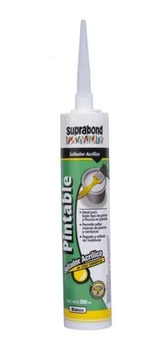 Sellador Acrilico Pintable Suprabond Blanco Ml Cartucho