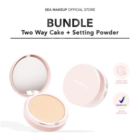 Jual Sea Makeup Bundle In Acne Cover Smooth Two Way Cake Acne