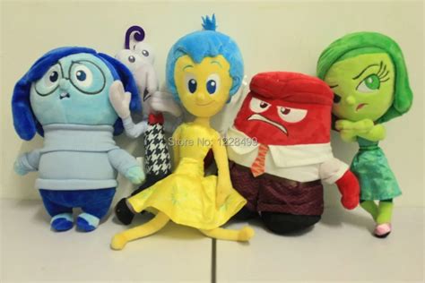 5pcs Lot 2015 Hot New Pixar Movie Inside Out Plush Toys Stuffed Doll Anger Joy Fear Disgust And