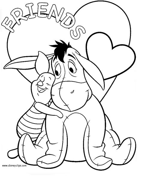 Piglet And Eeyore Coloring Page Clip Art Library